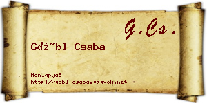 Göbl Csaba névjegykártya