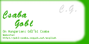 csaba gobl business card